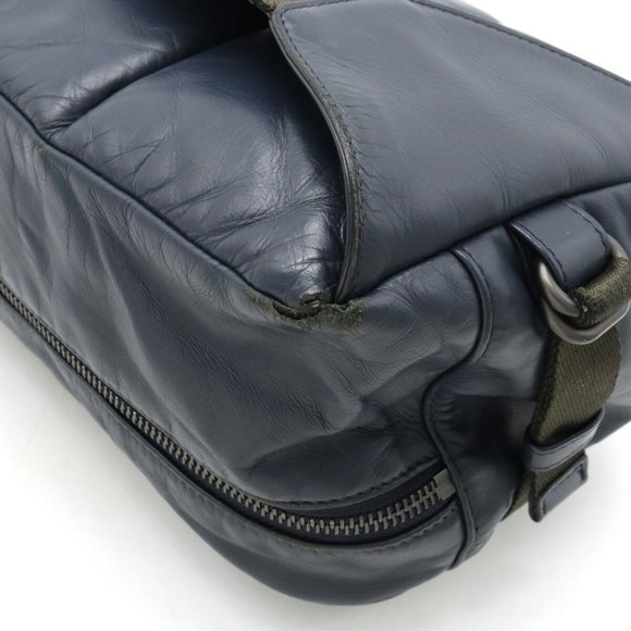 BOTTEGA VENETA Intrecciato Waist Bag Body Leather Blue 361013 - Picture 3 of 9